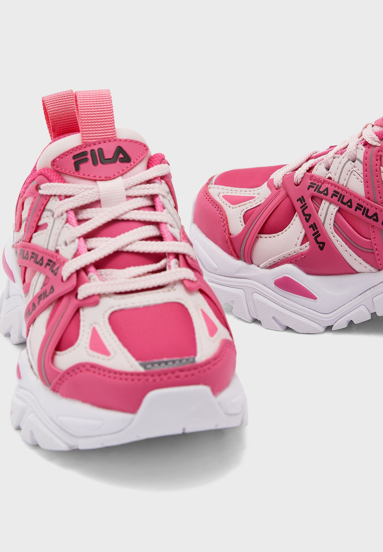 fila pink electrove 2 trainers