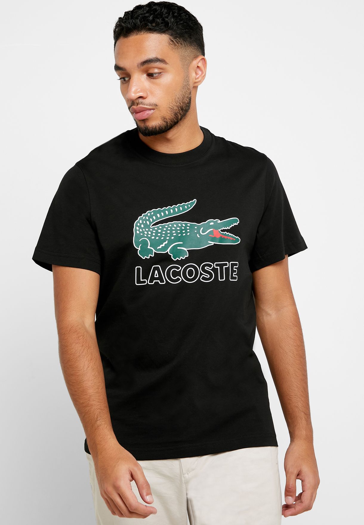 lacoste t shirt large logo