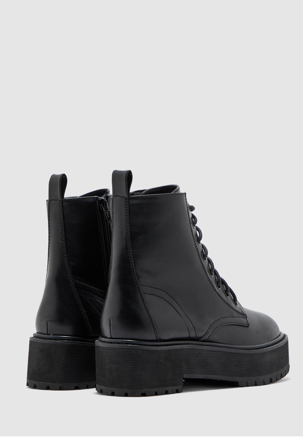 Buy Topshop black Oslo Chunky Lace Up 