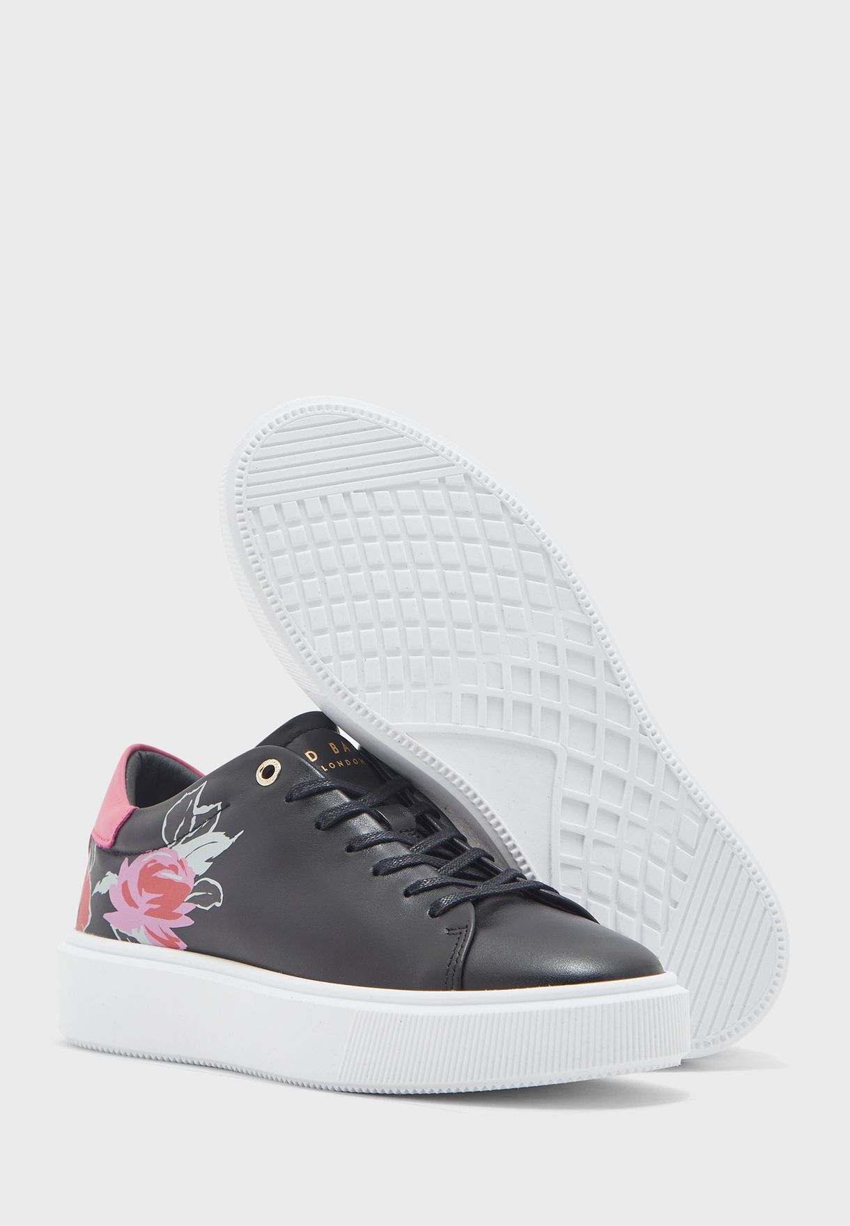 Printed Lace- Up Sneakers