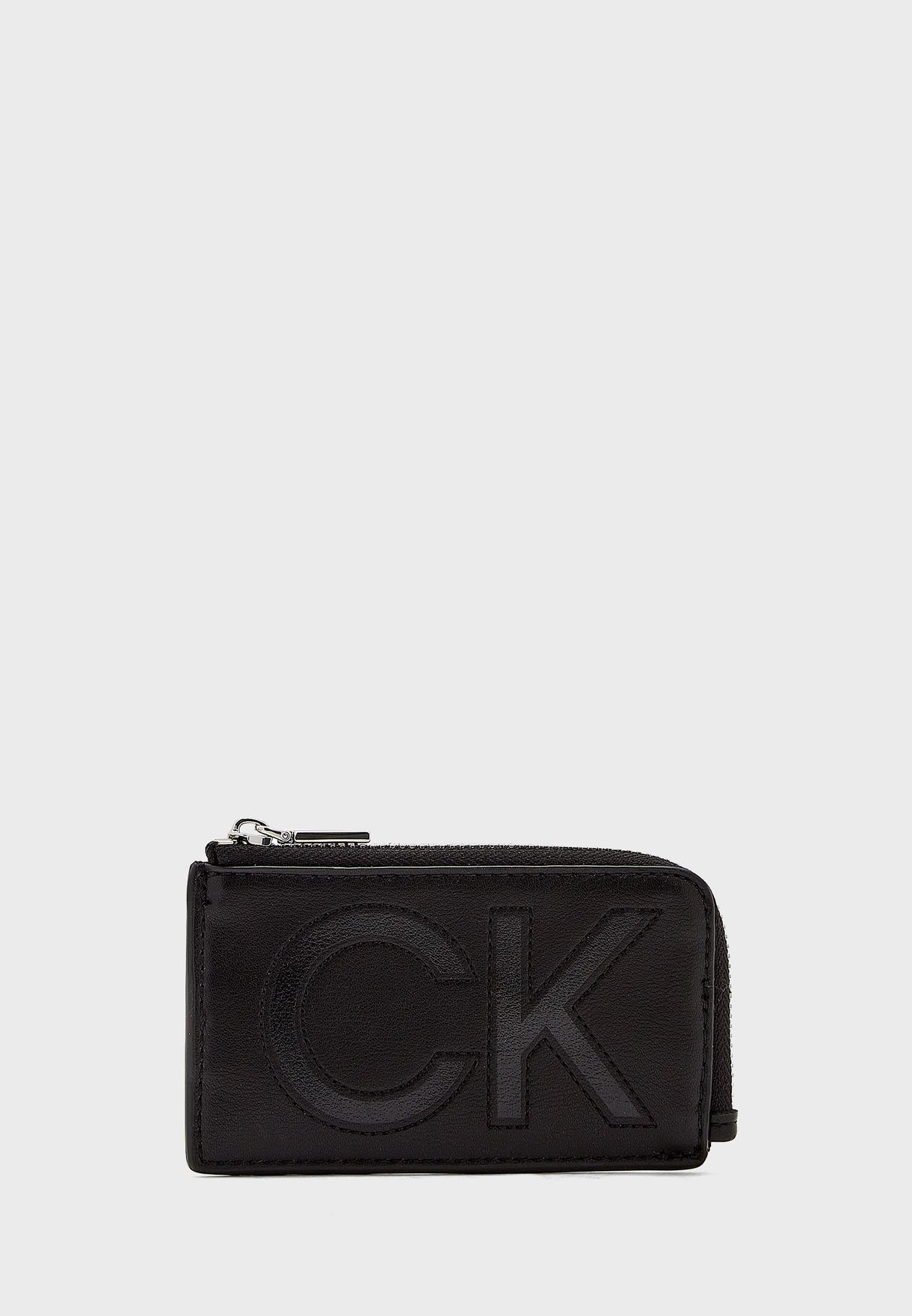 Monogram Zip Card Holder