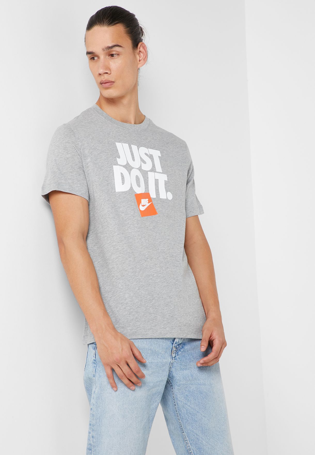 Buy Nike grey Just Do It T-Shirt for 