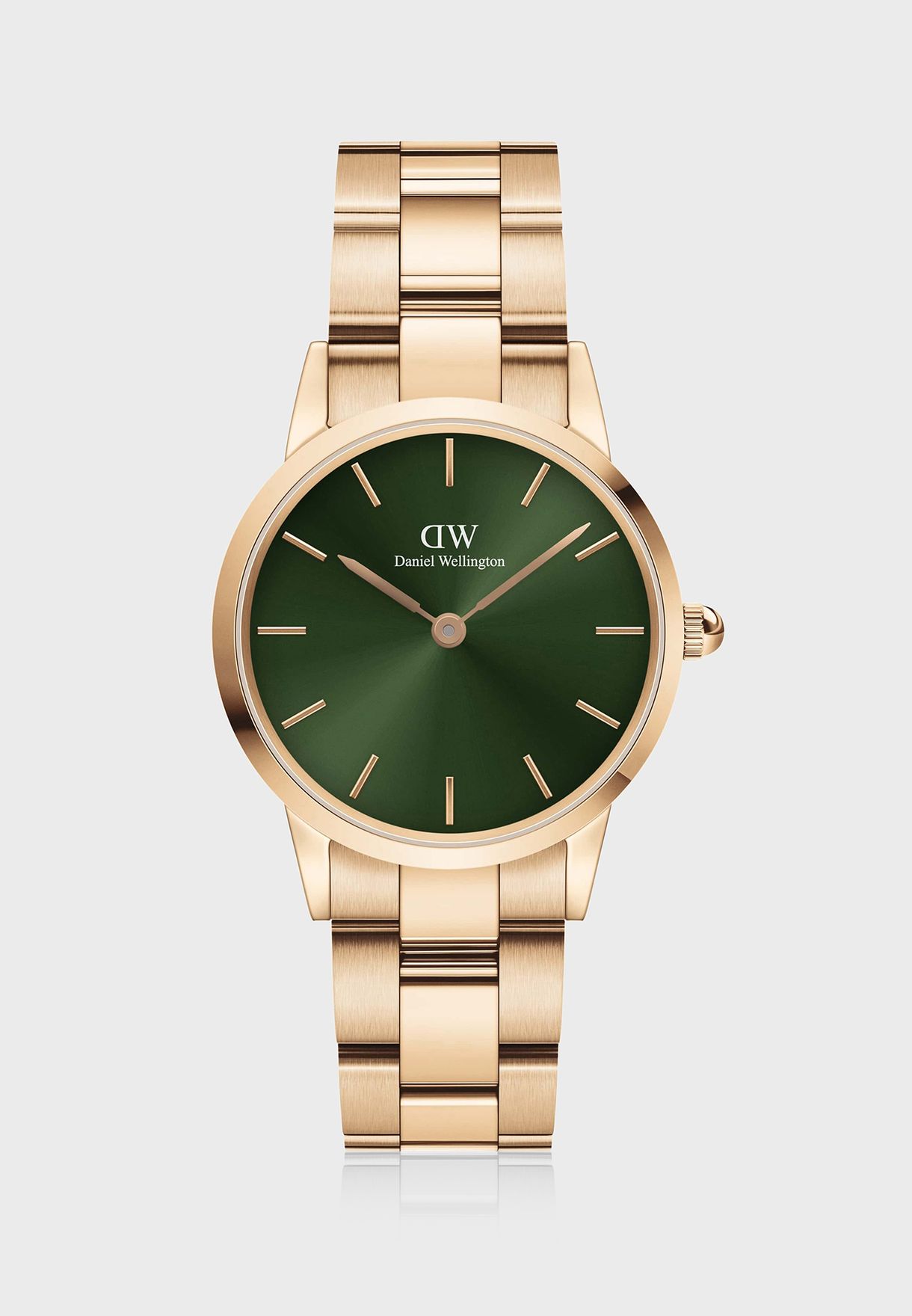 Iconic Link Emerald Rose Gold Watch, 28Mm