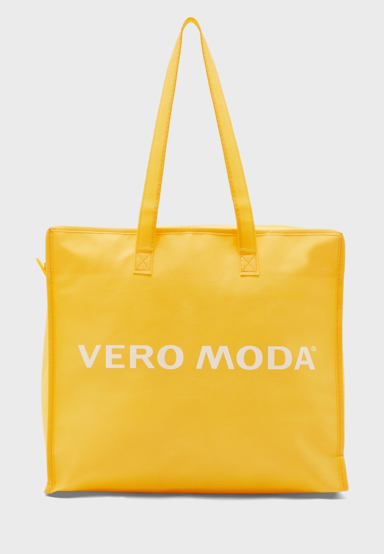 Buy Vero Moda yellow Logo Shopping Bag for in Worldwide