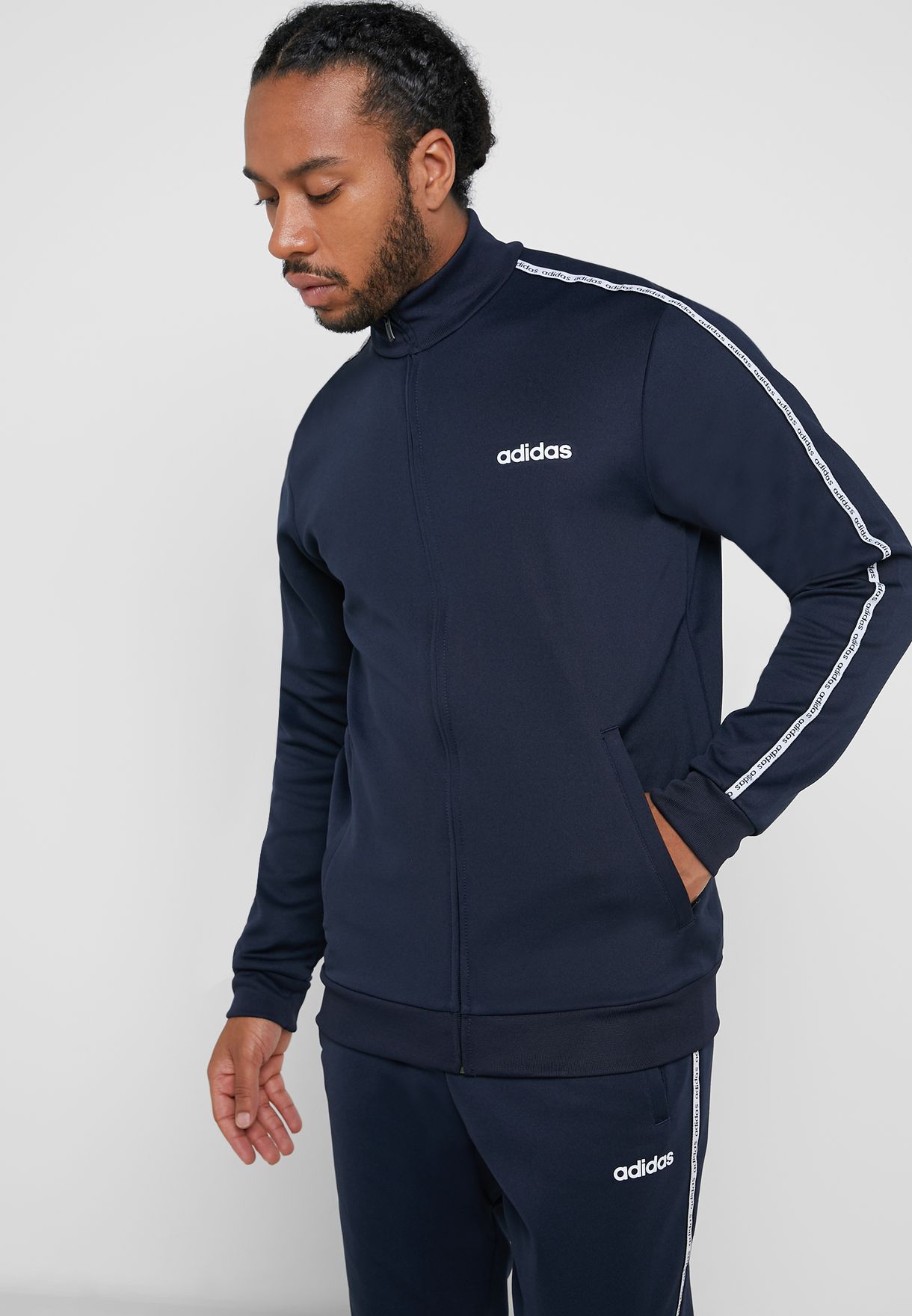 adidas navy track jacket
