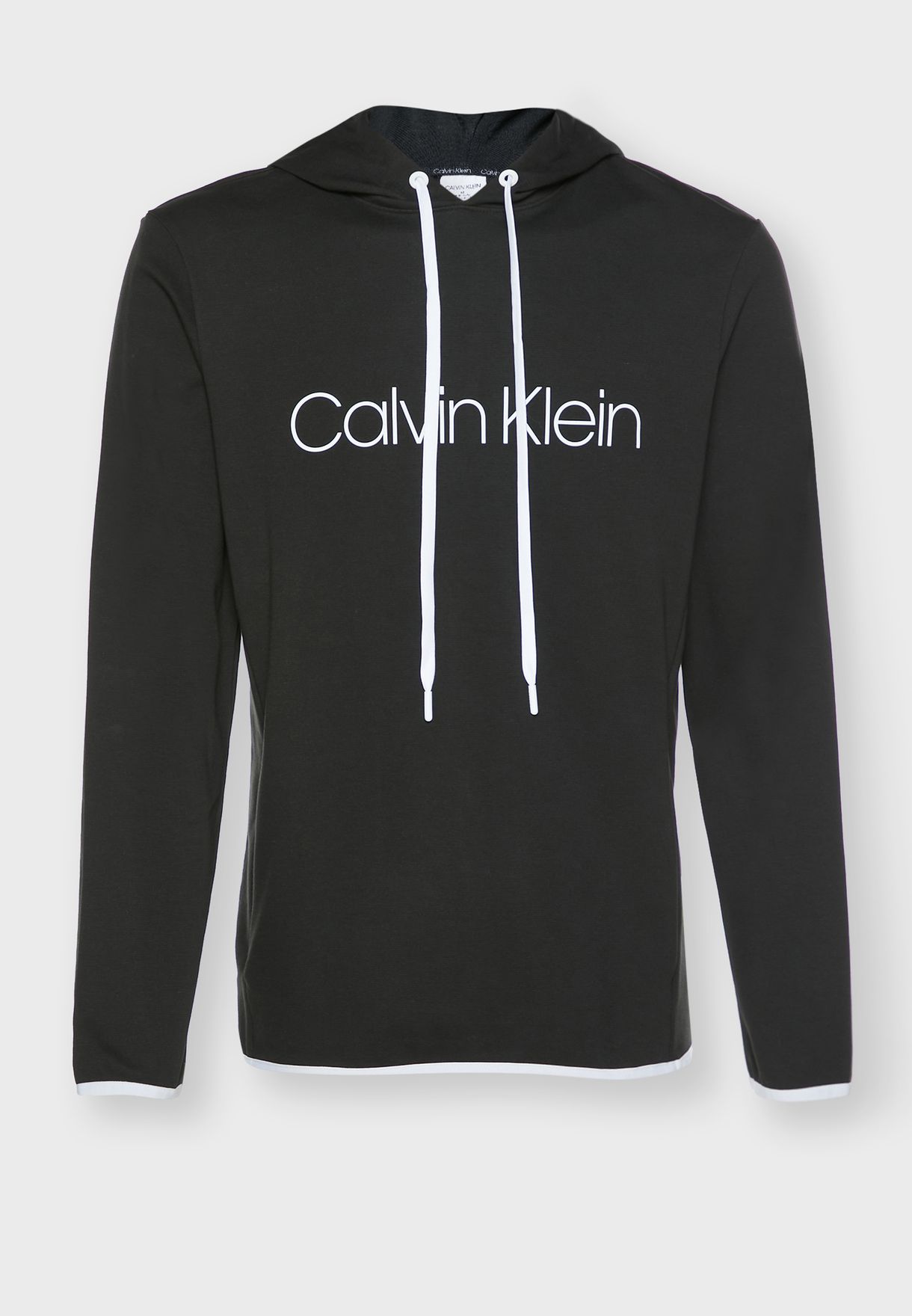 calvin klein black logo hoodie