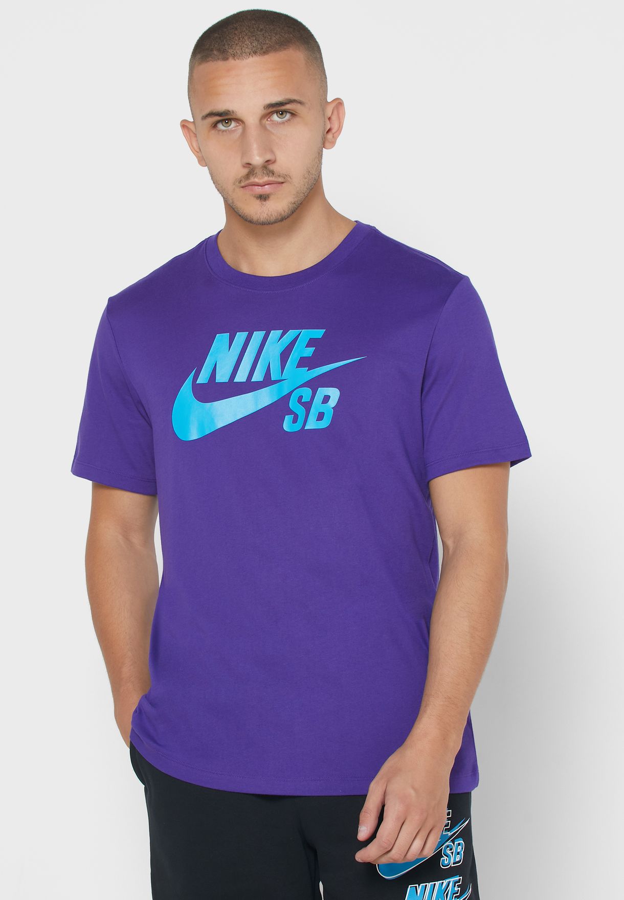 purple dri fit shirt