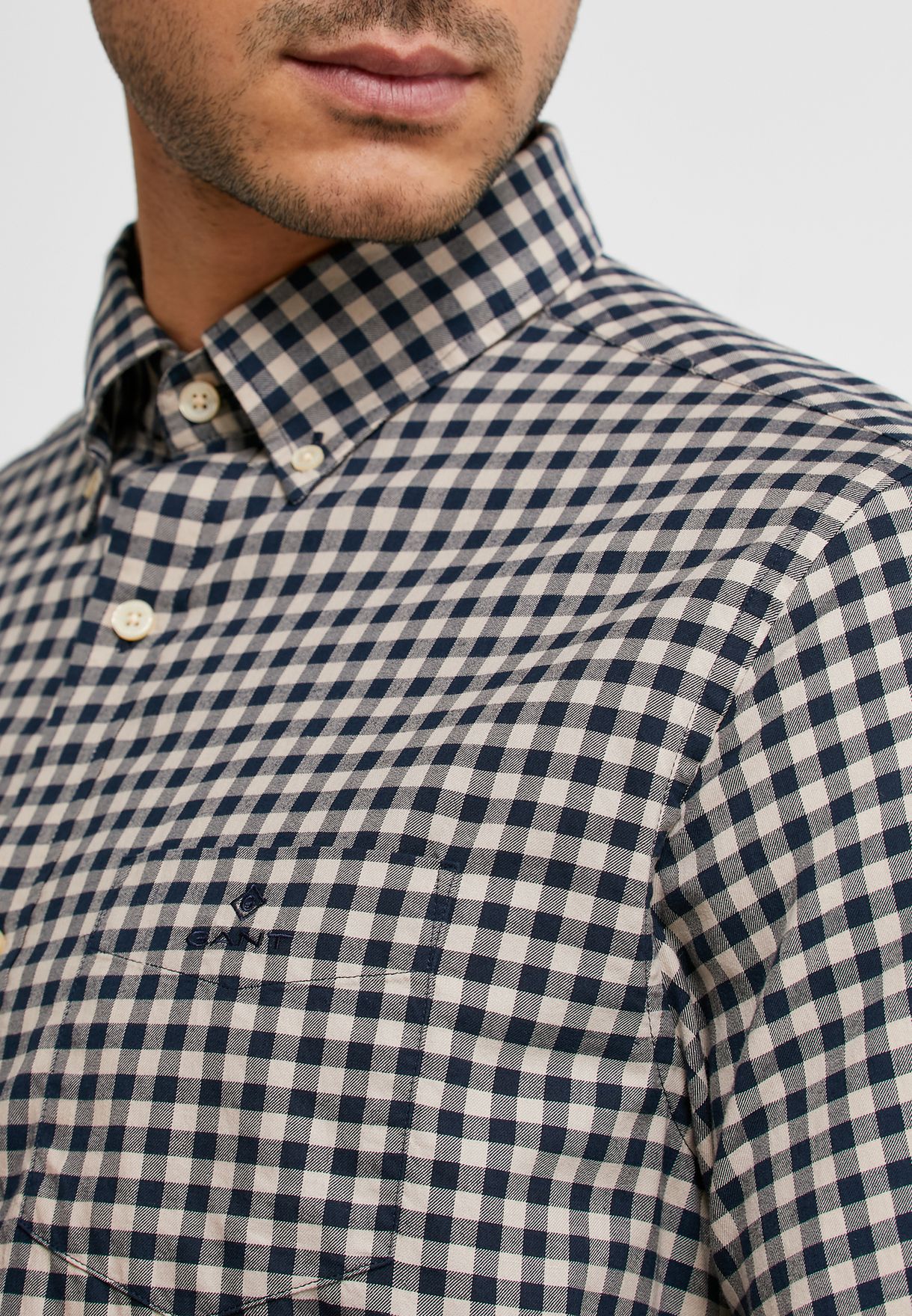 Buy Gant checks Checked Regular Fit Shirt for Men in MENA, Worldwide