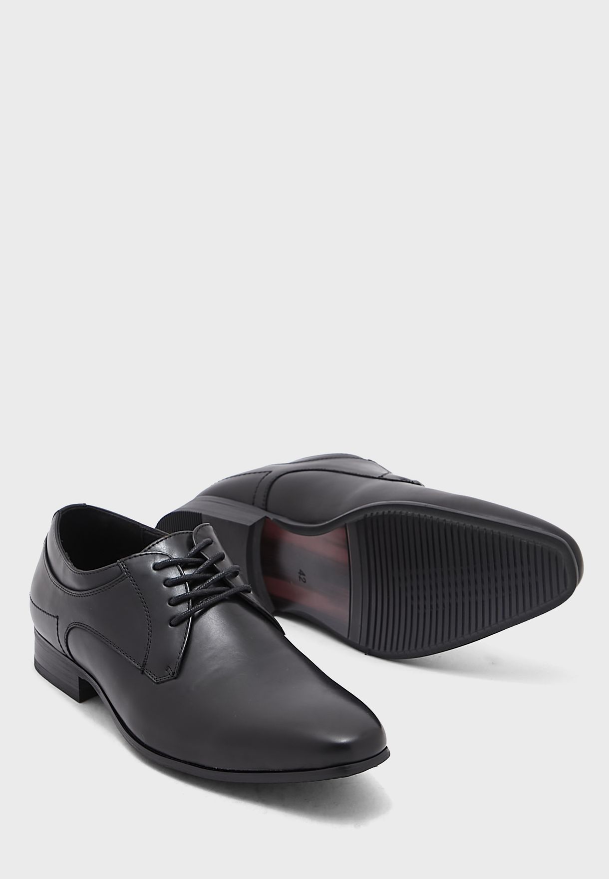 Faux Leather Formal Derby
