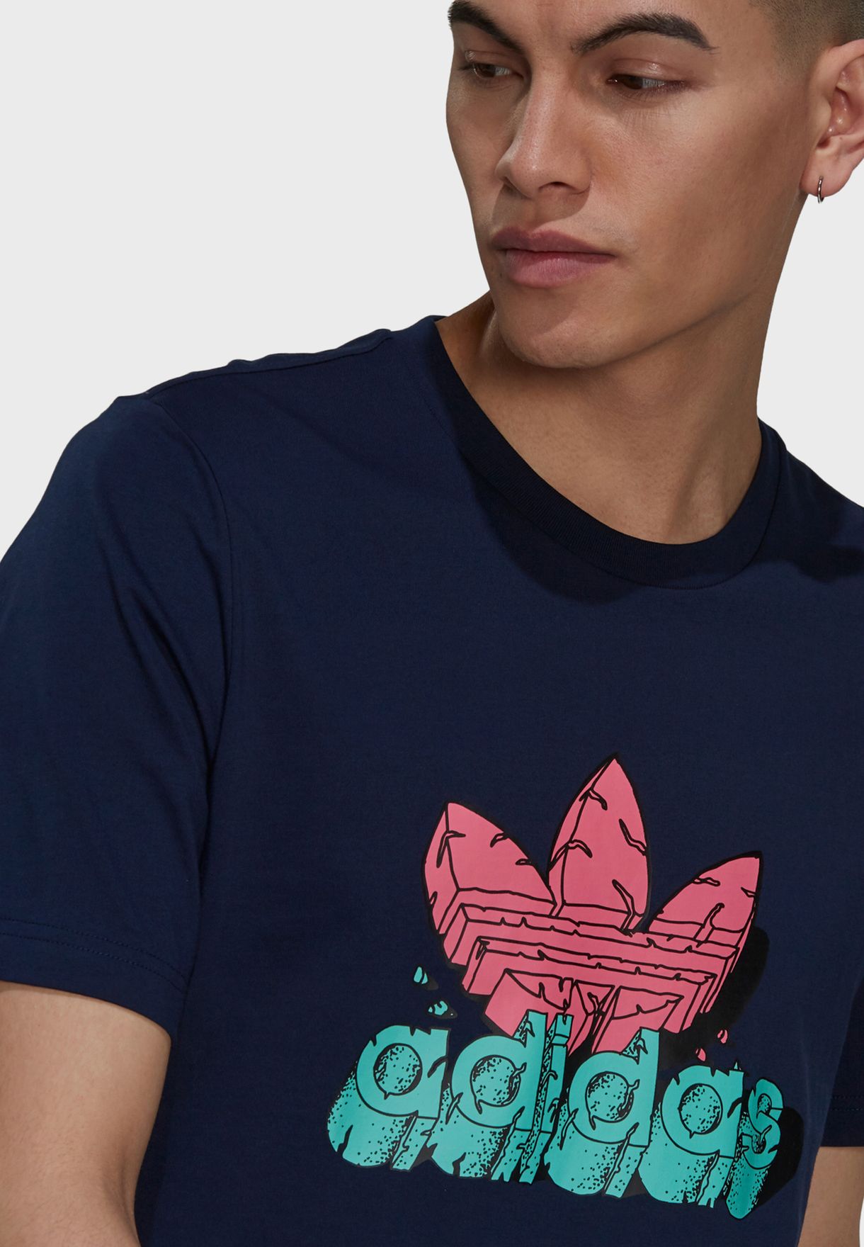 adidas trefoil graphic tee