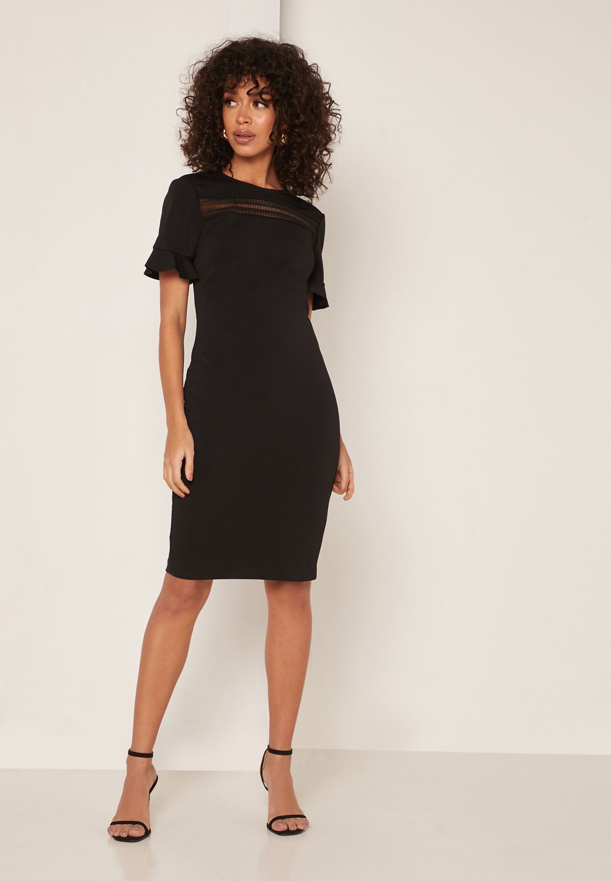 ted baker black bodycon dress