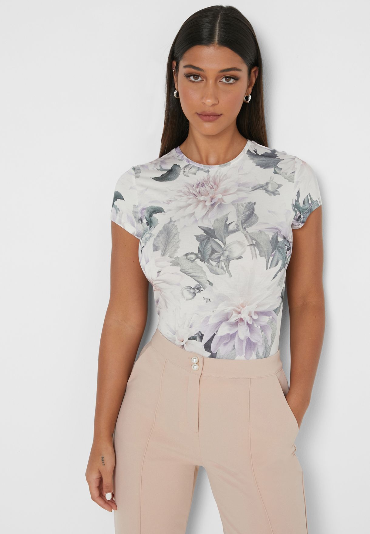 ted baker floral t shirt womens