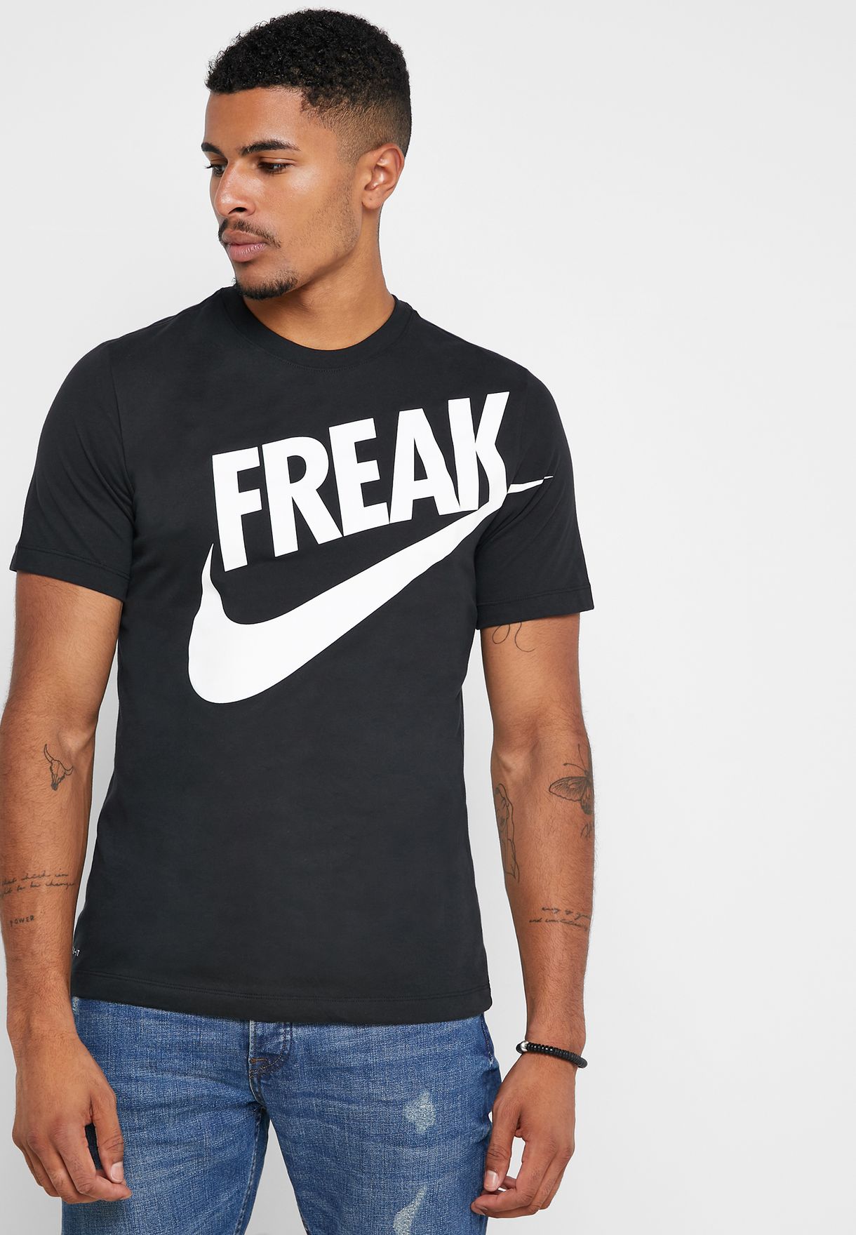 Buy Nike black Dri-FIT Freak T-Shirt for Men in Dubai, Abu Dhabi