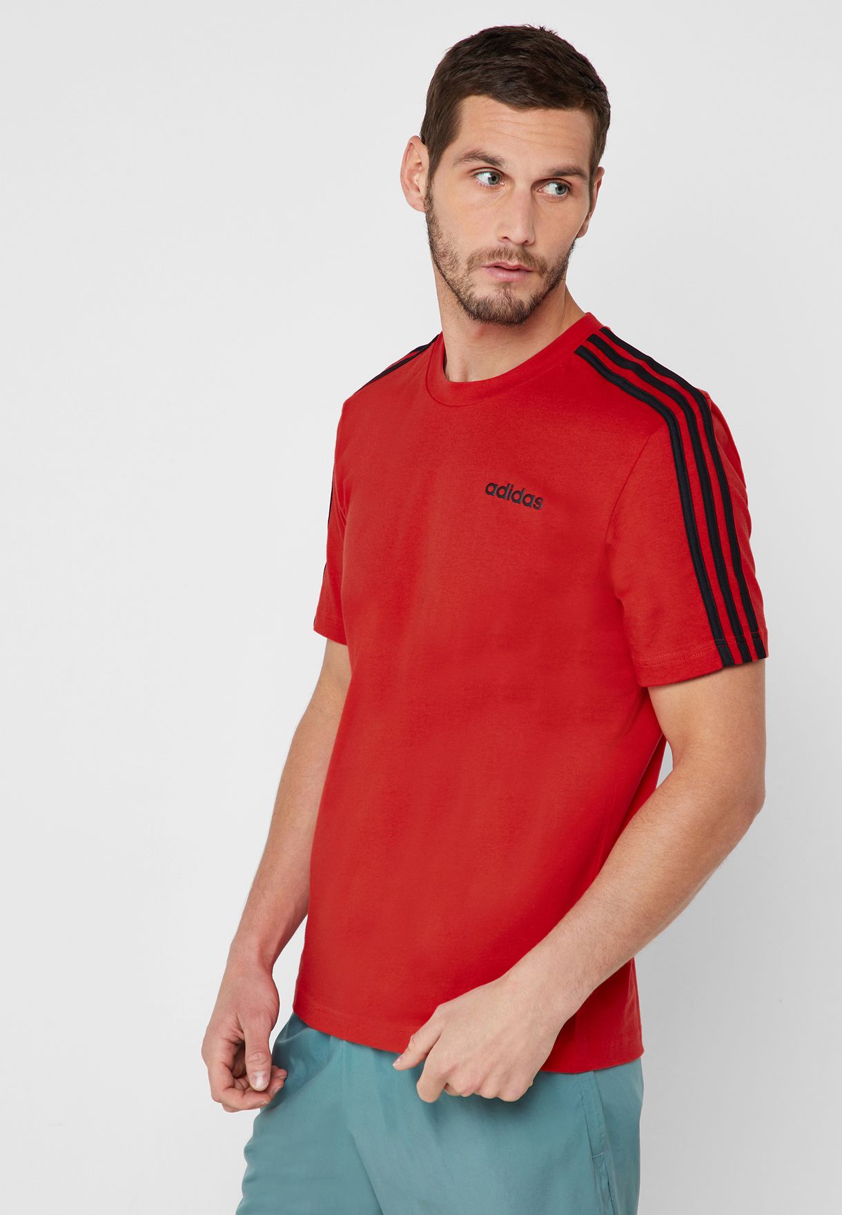 gráfico Etna profundo Buy adidas orange Essential 3 Stripe T-Shirt for Men in MENA, Worldwide