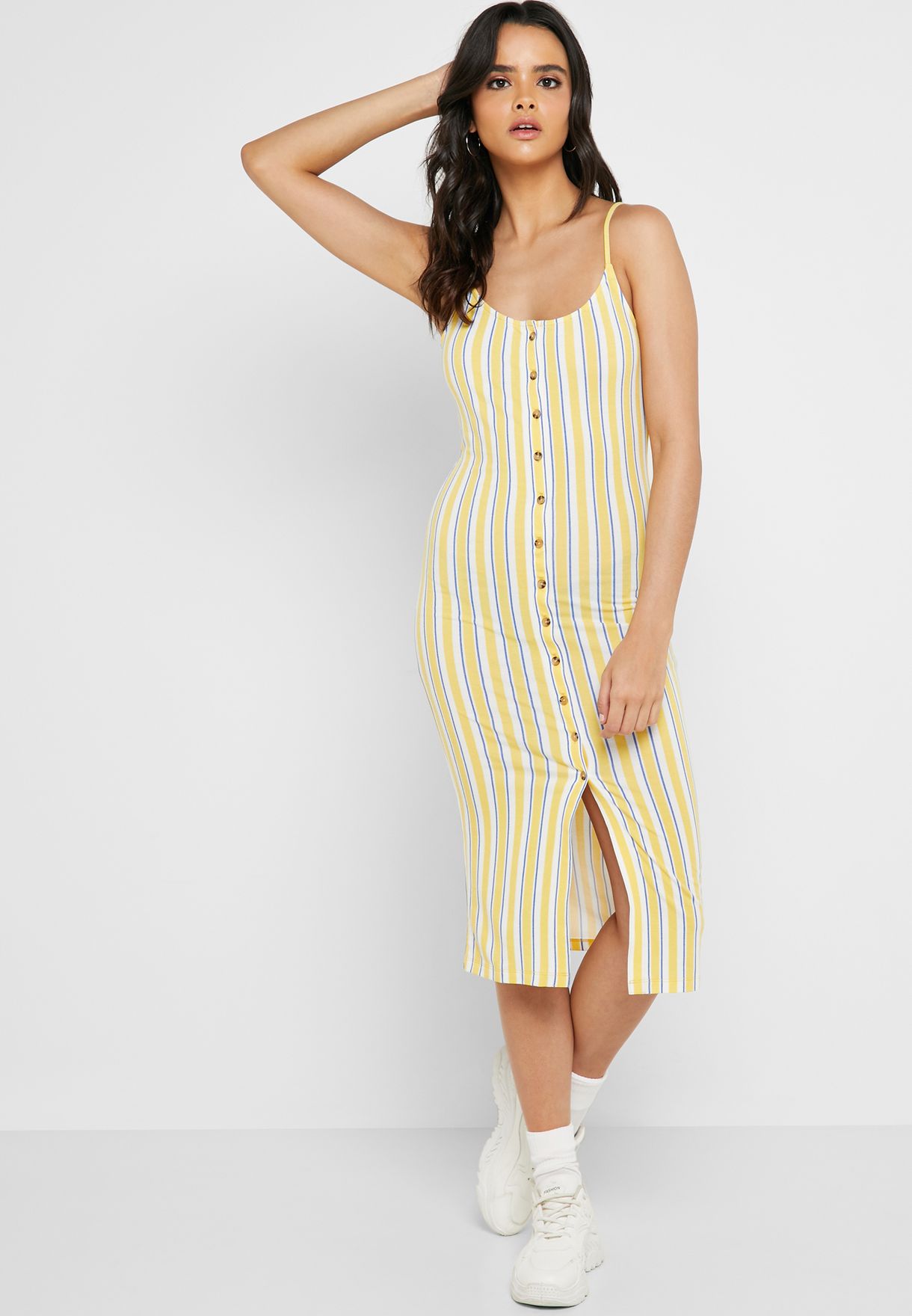 forever 21 striped button down dress