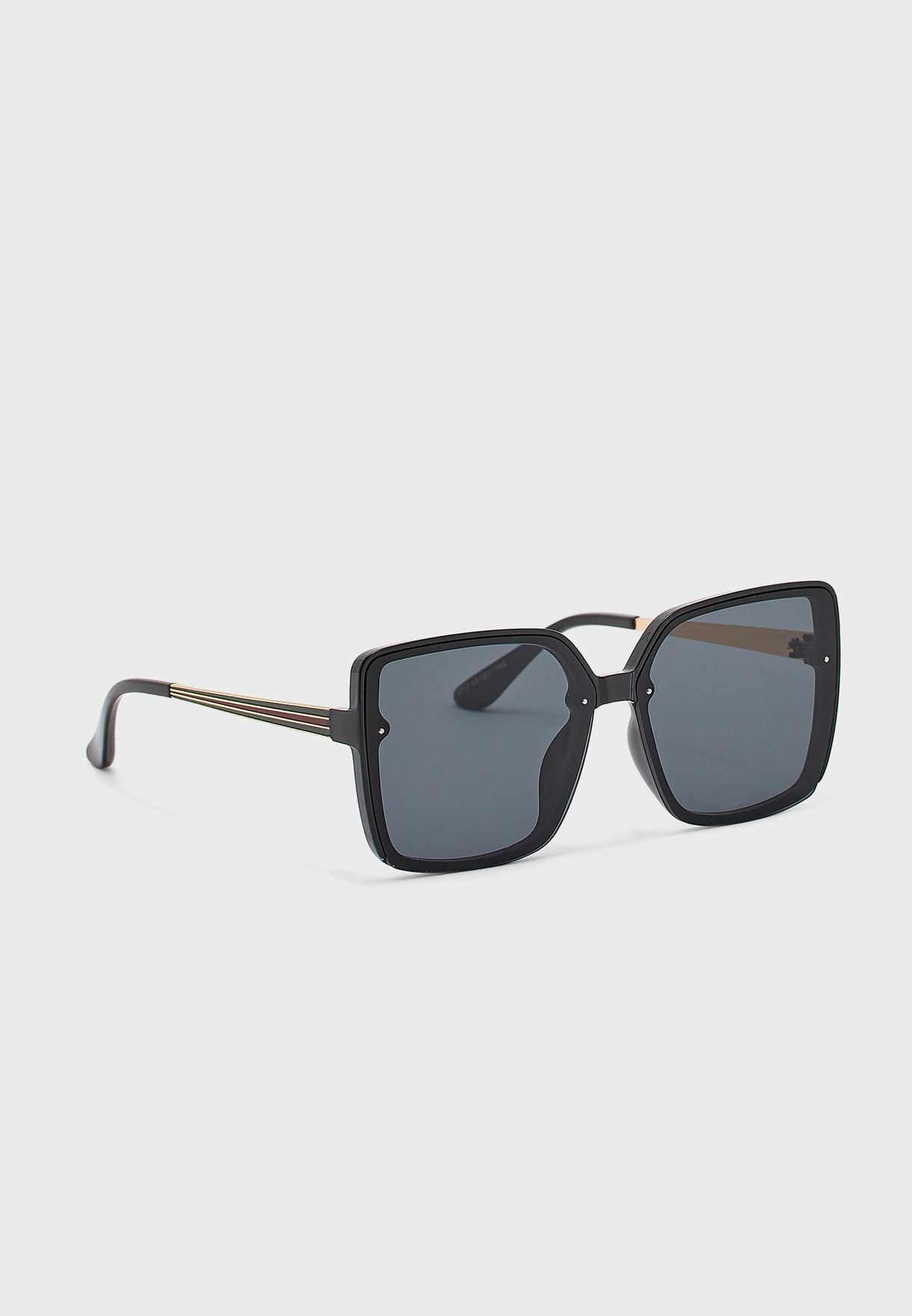 black oversized square sunglasses women's