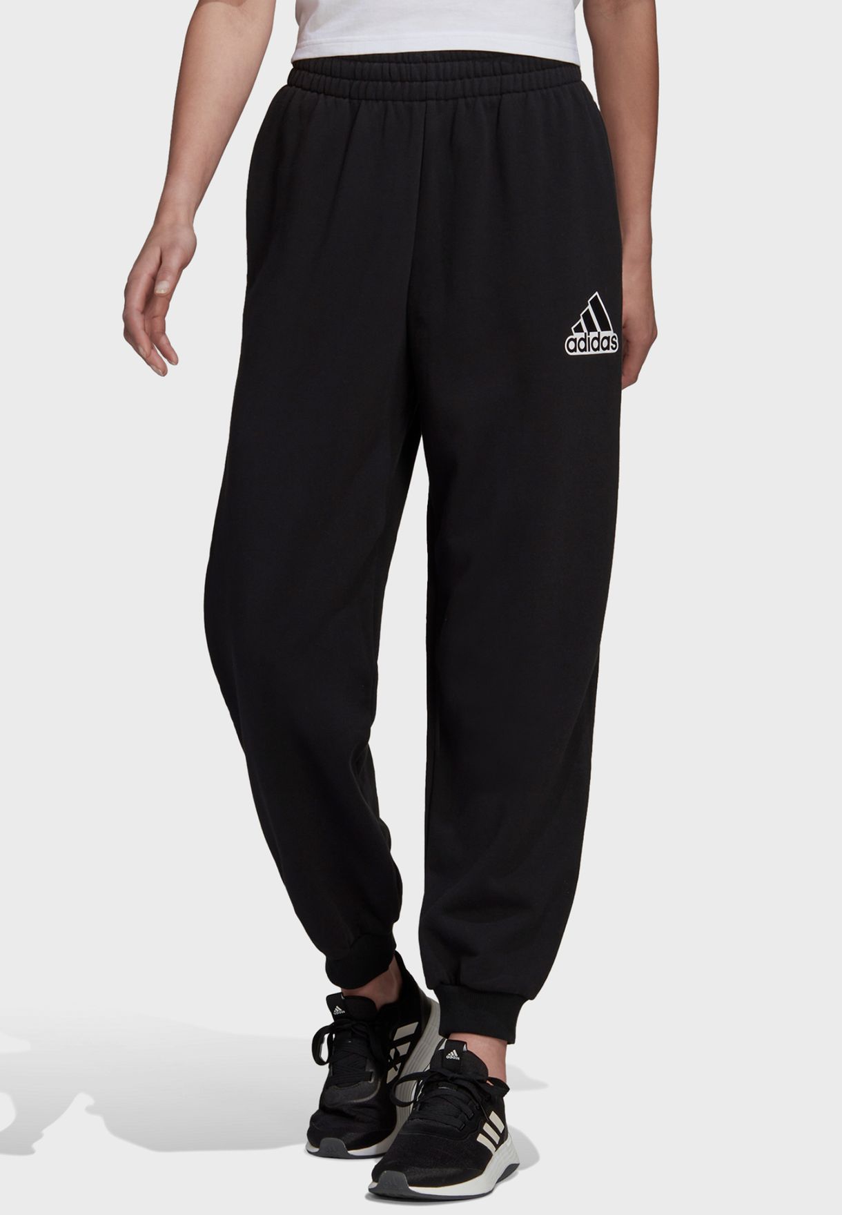 Buy adidas black Essentials Outline Logo Sweatpants for Women in MENA ...