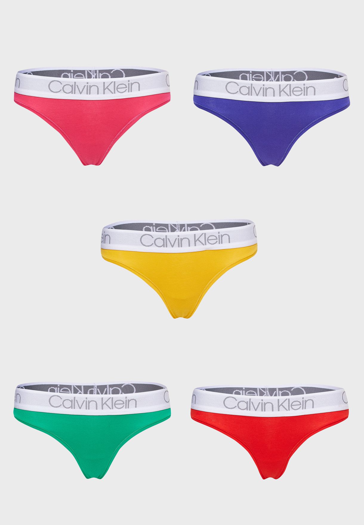Buy Calvin Klein multicolor 5 Pack Logo Band Thong for Women in MENA,  Worldwide