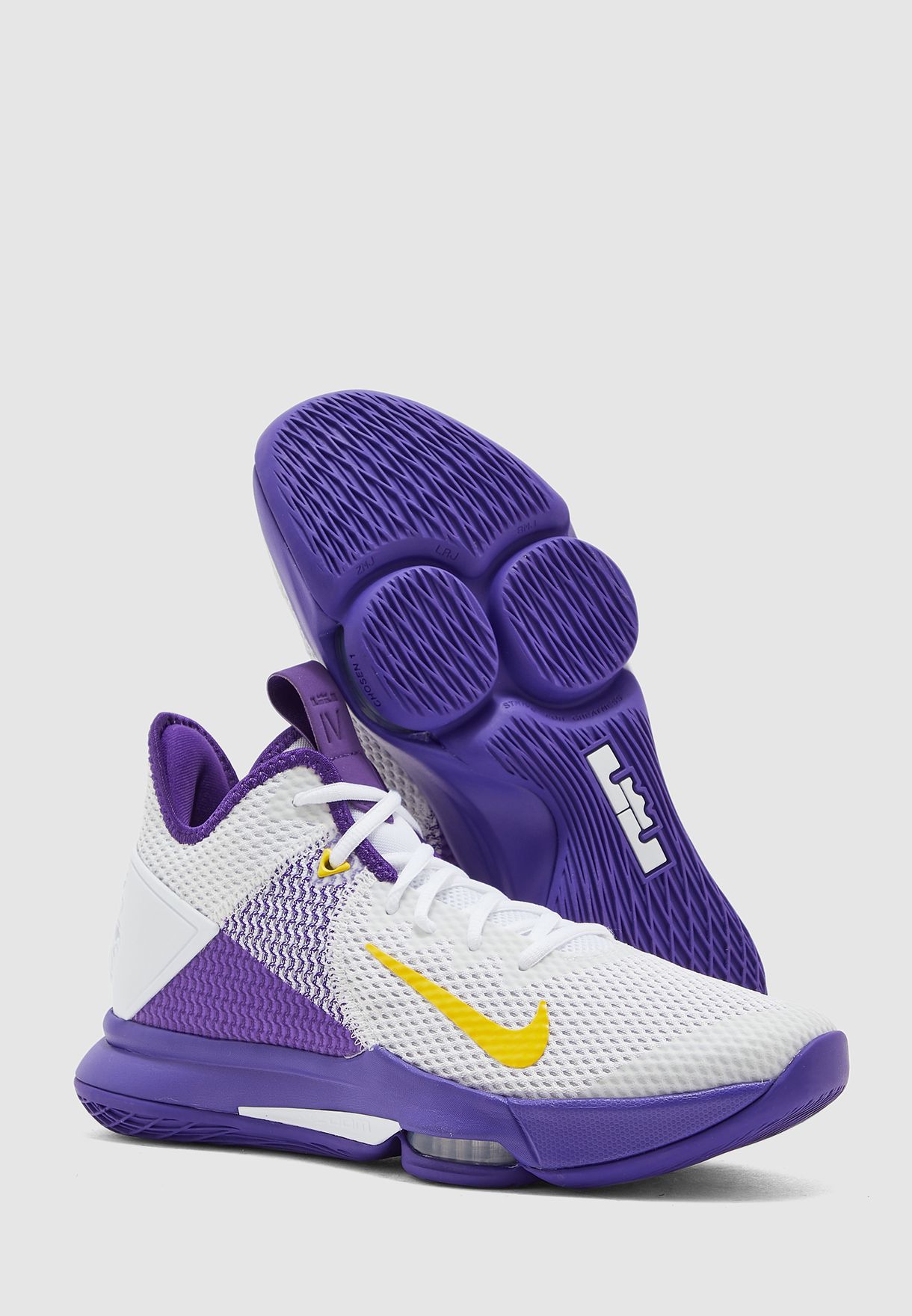 purple and white lebrons