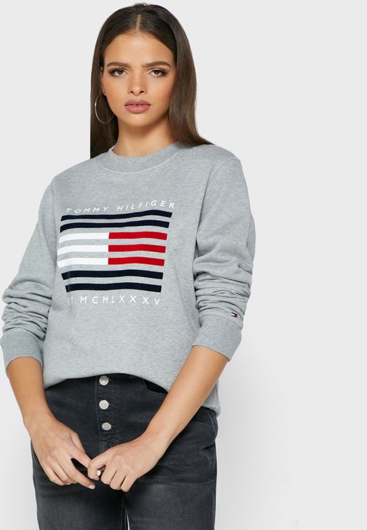 tommy hilfiger oversized sweatshirt womens
