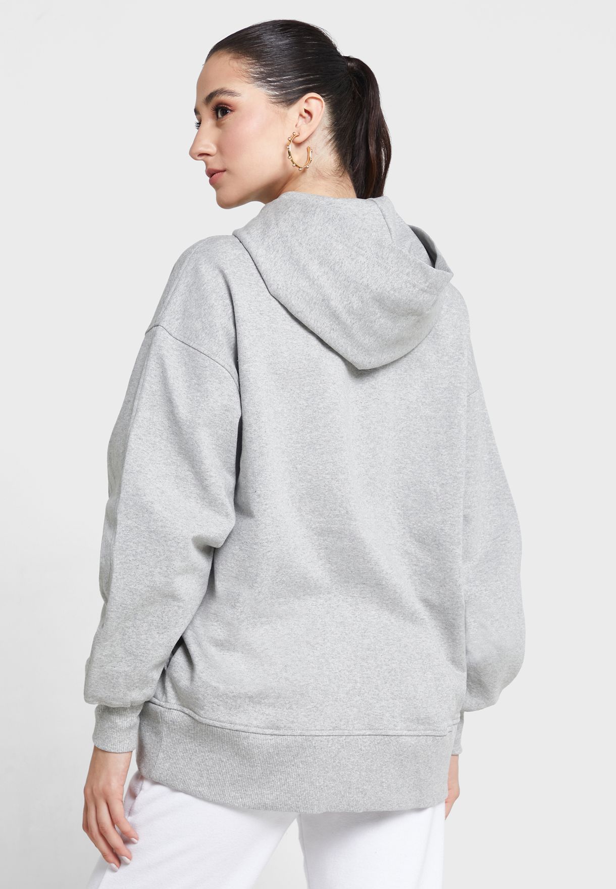 Zip Detail Logo Hoodie
