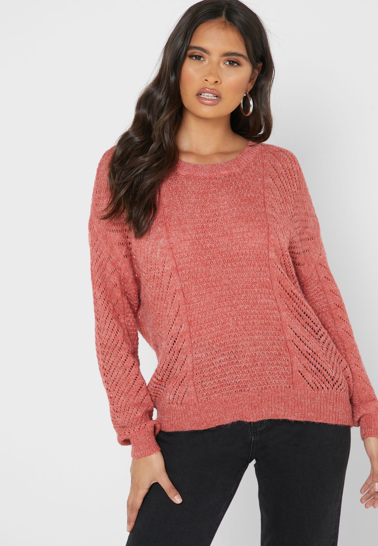 hemp rib knit big cardigan