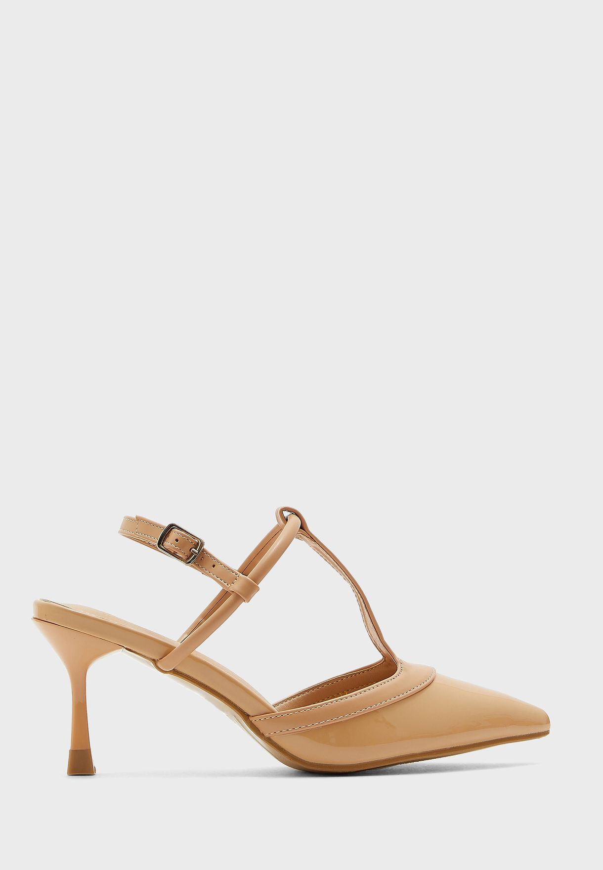 T-Bar Strap Pointed Pump