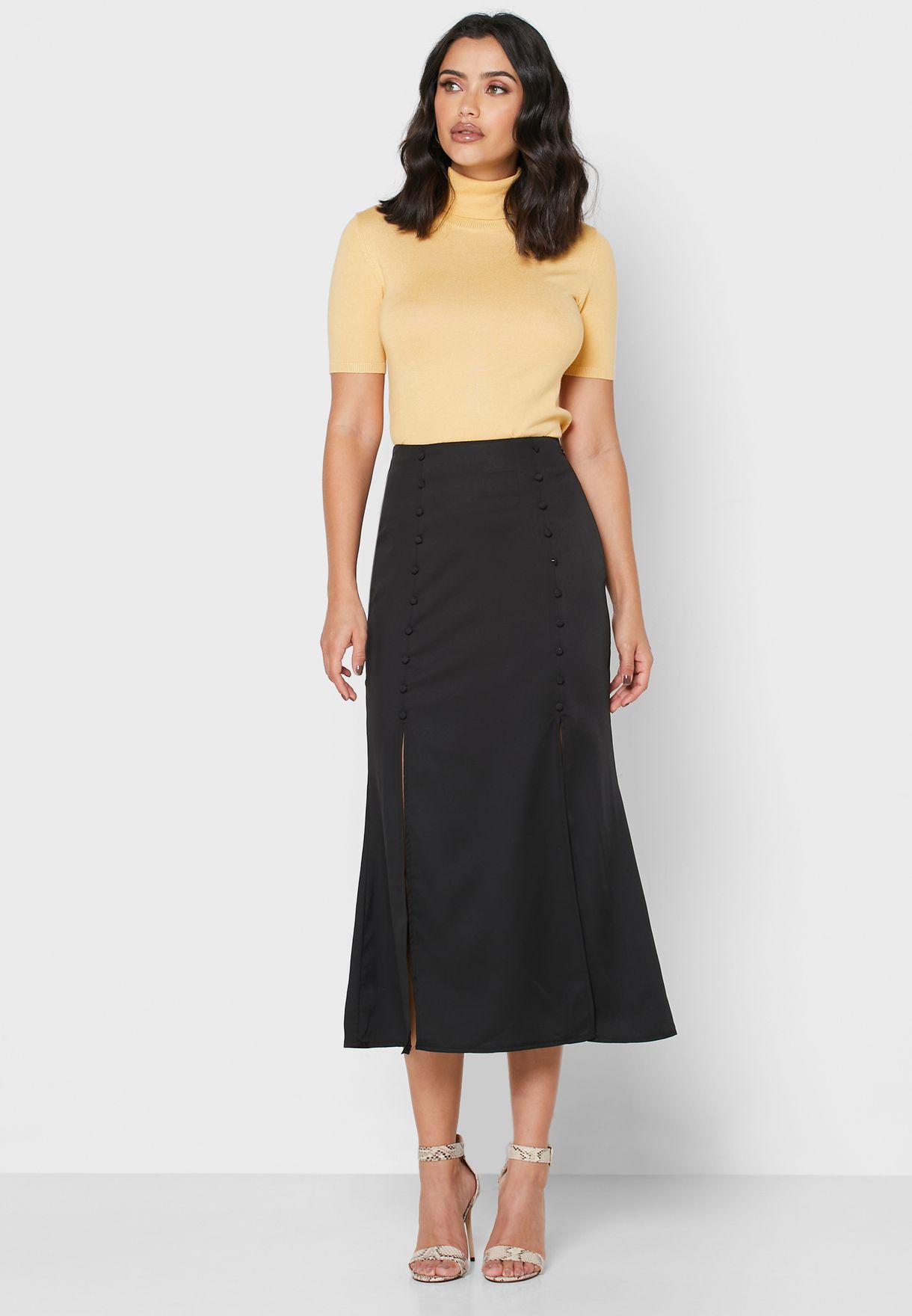 maxi skirt double slits