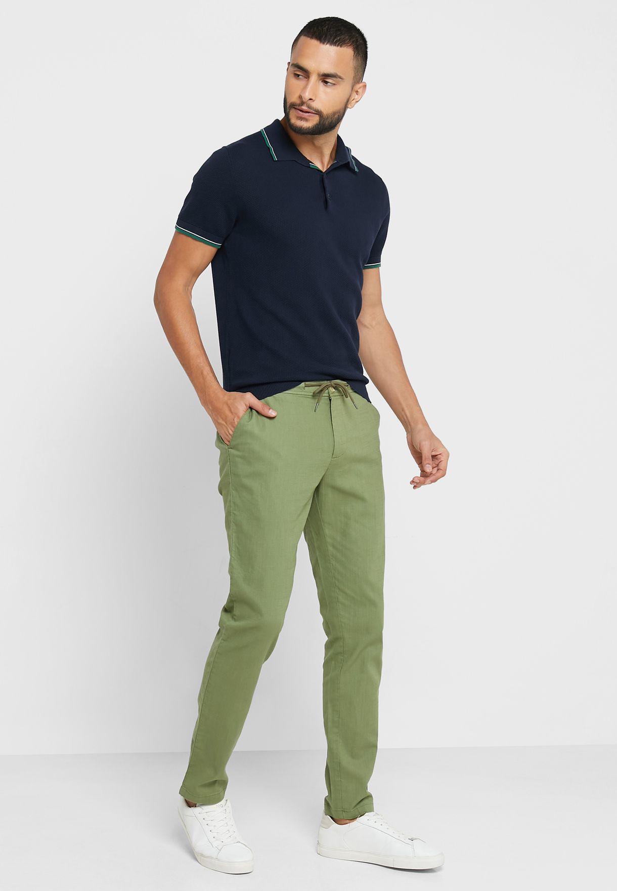 Cotton Blend Trouser