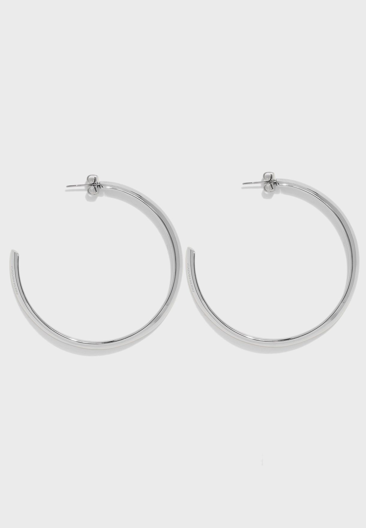 calvin klein silver hoop earrings