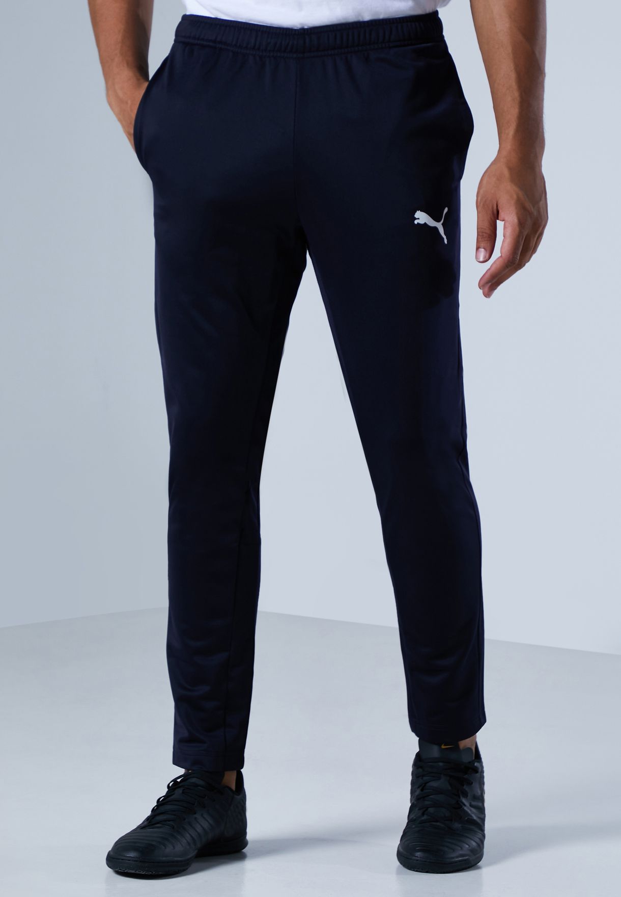 puma navy tracksuit bottoms