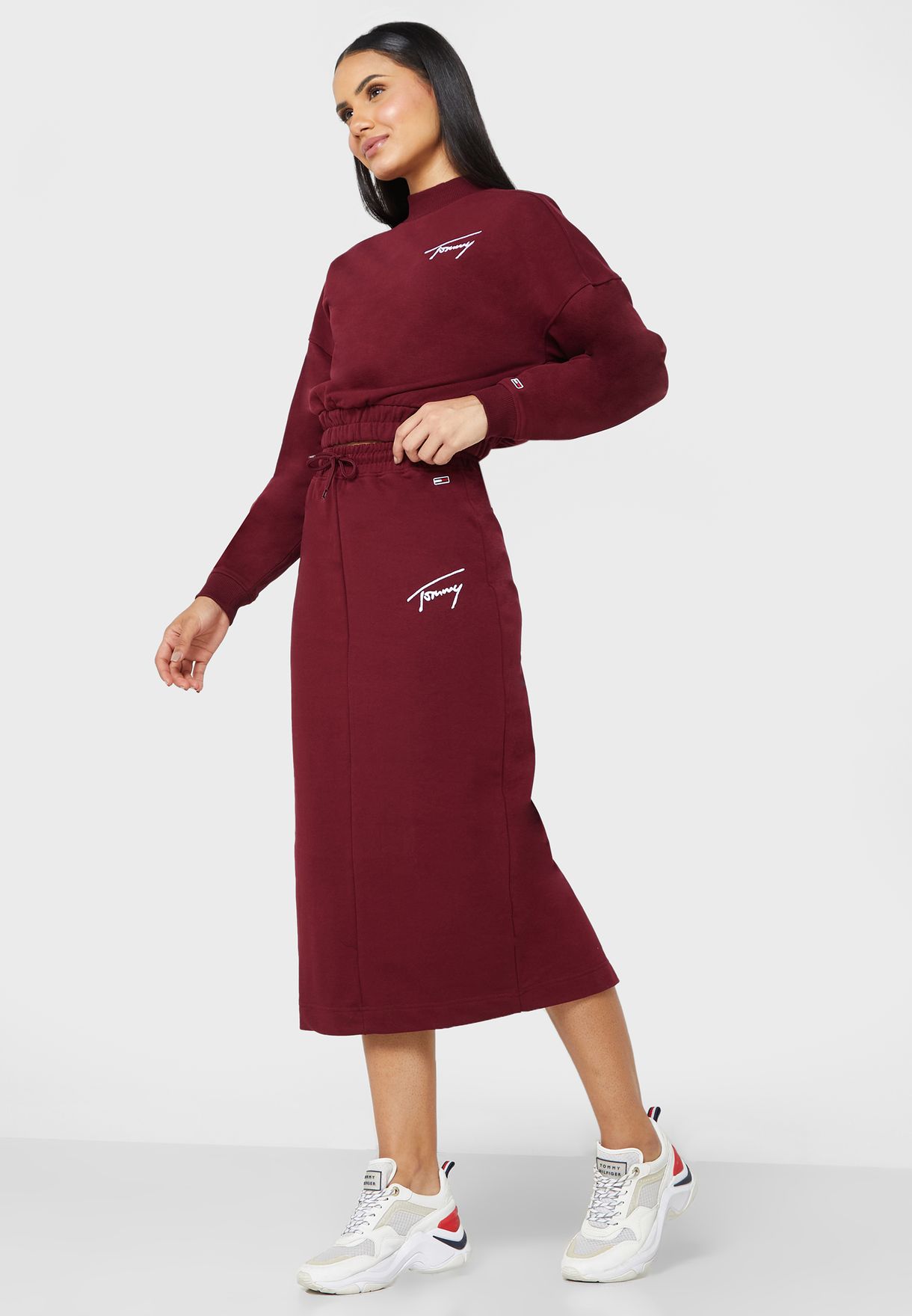 Drawstring Detail High Waist Bodycon Skirt