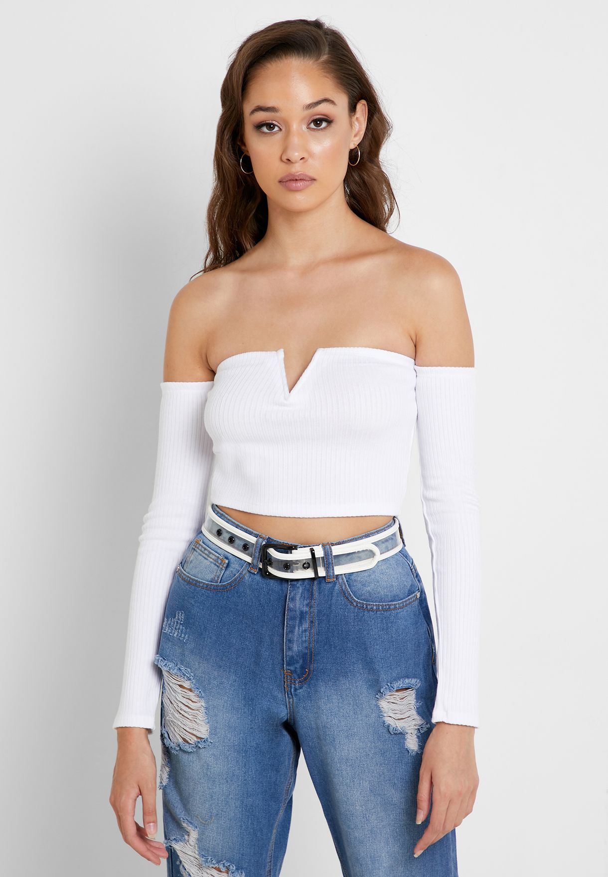 forever 21 white tube top