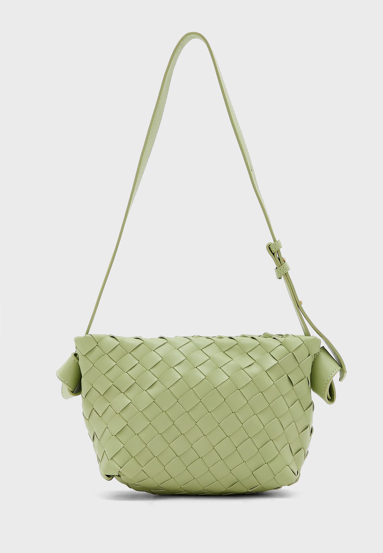 Weave Handbag With Shoulder Strap
