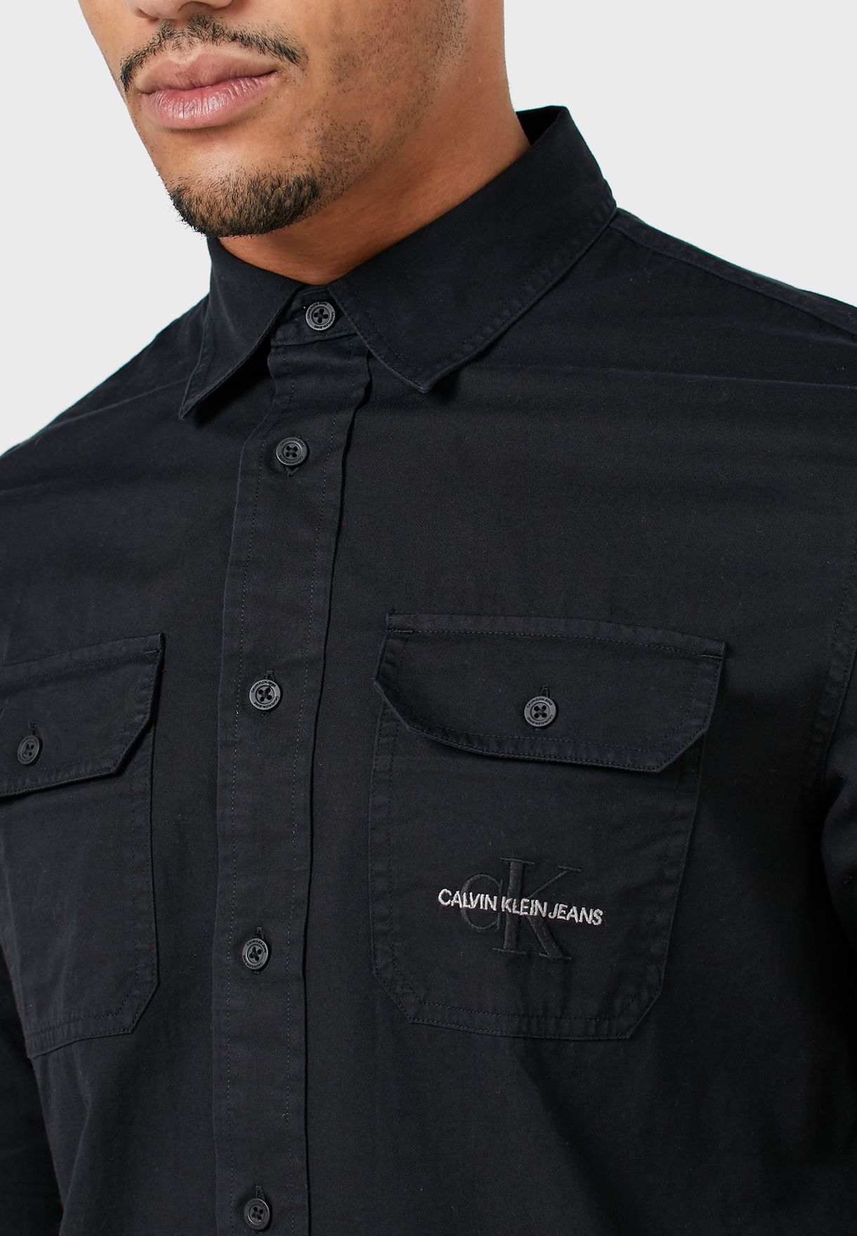 calvin klein double pocket shirt