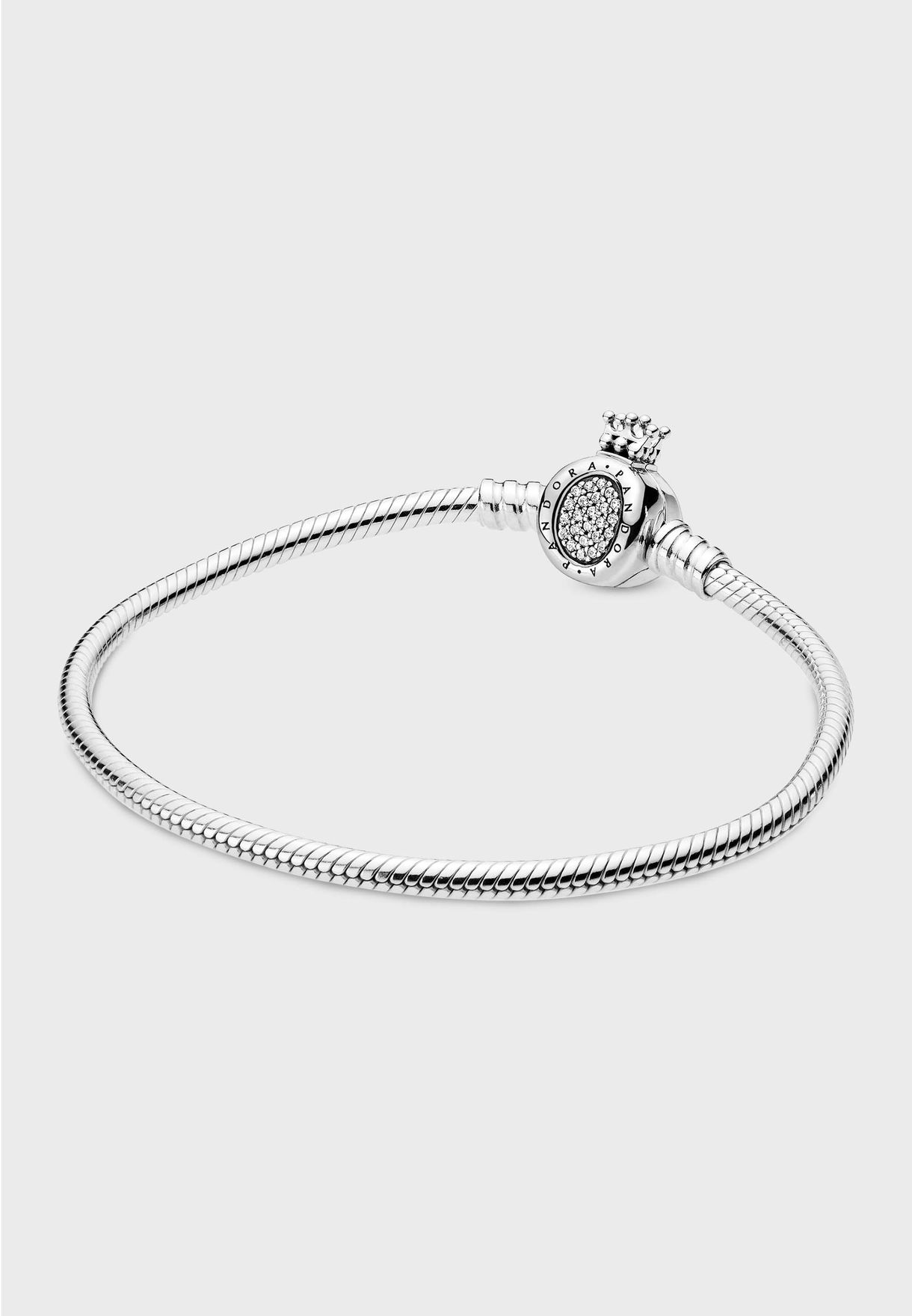 pandora moments crown o clasp snake chain bracelet