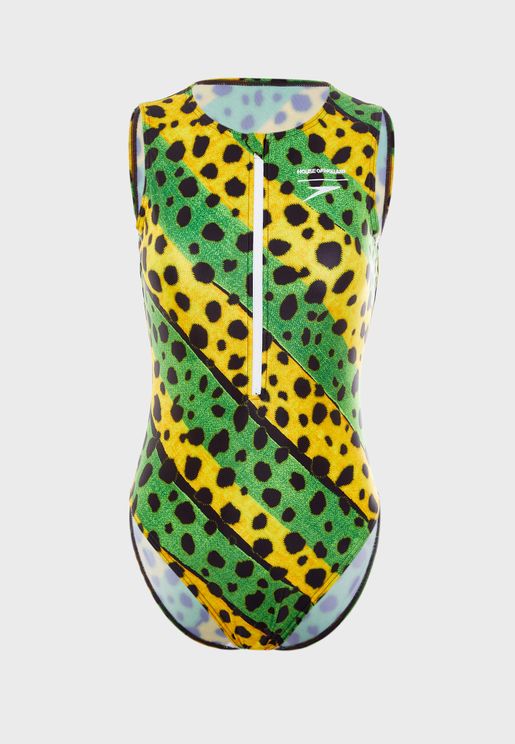 Vivid Cheetah Stripe Swimsuit