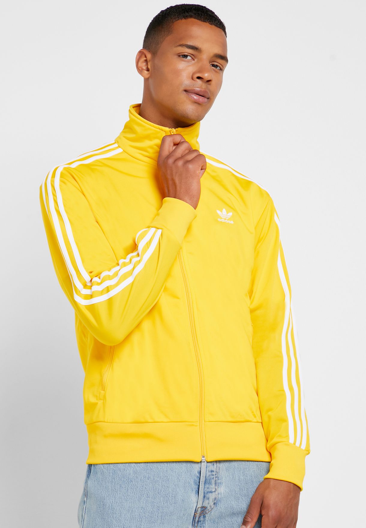 adidas firebird jacket yellow
