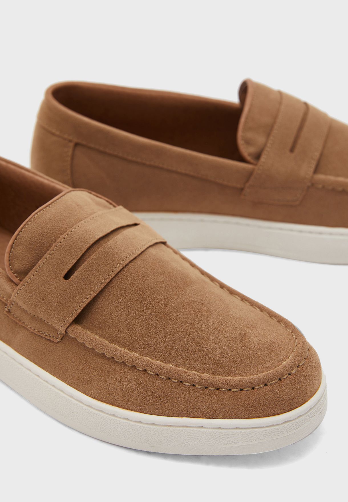 Faux Suede Casual Slip Ons
