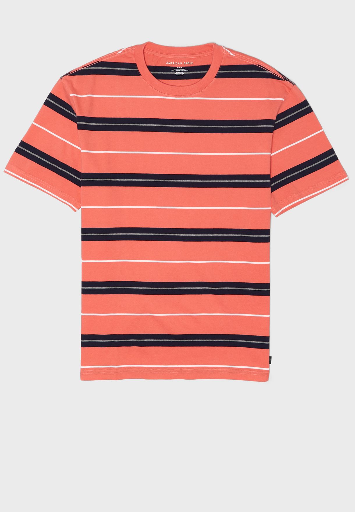 Buy American Eagle stripes Striped Crew Neck T-Shirt for Men in MENA ...