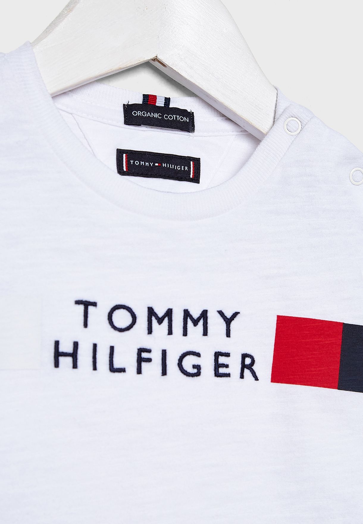 Buy Tommy Hilfiger white Kids Striped T-Shirt for Kids in Manama, Riffa
