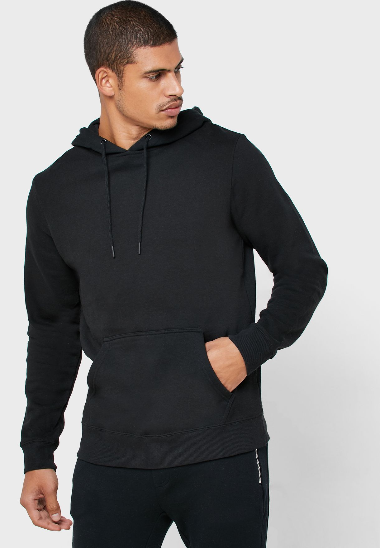 man in black hoodie