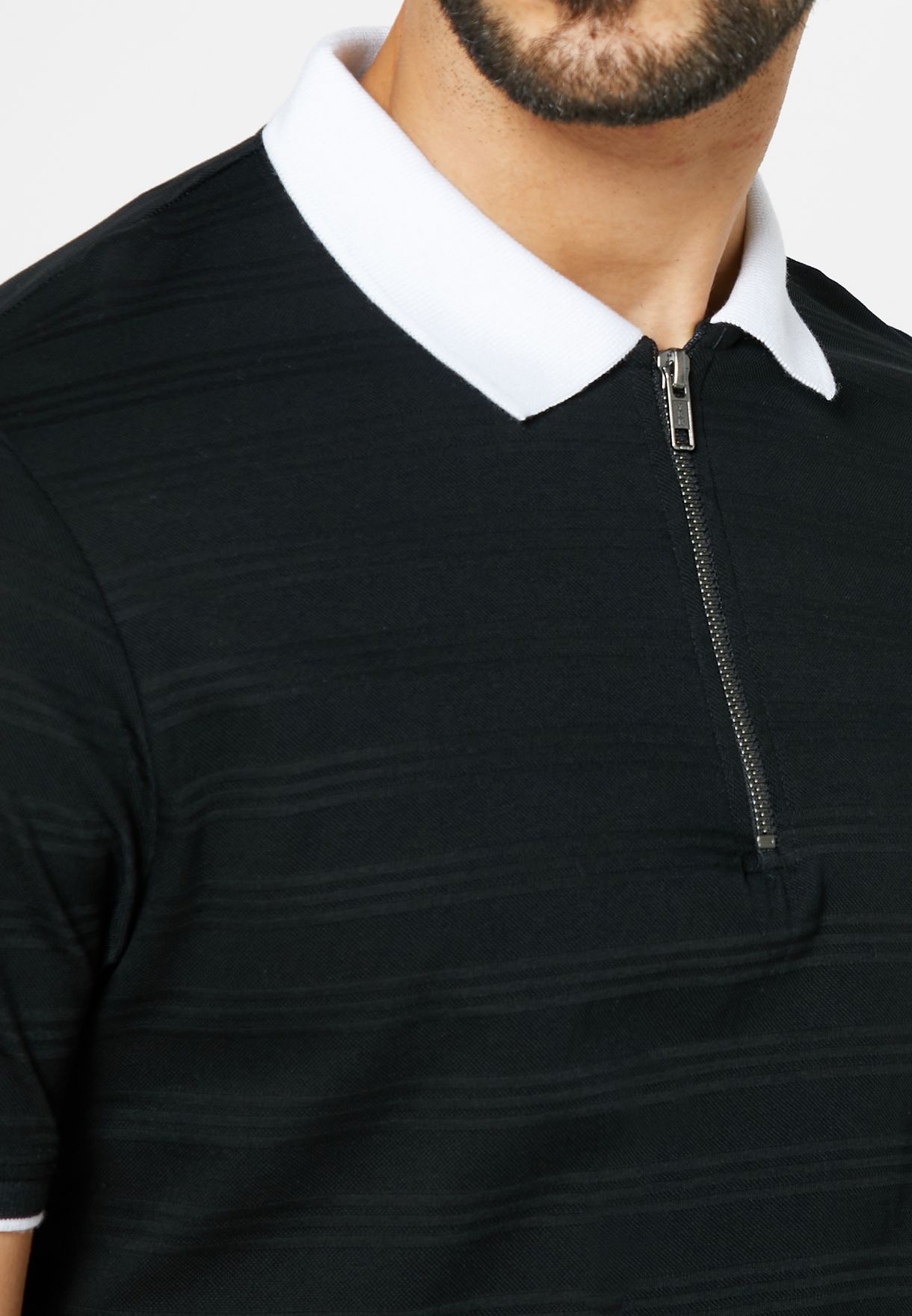 polo shirt with zip neck