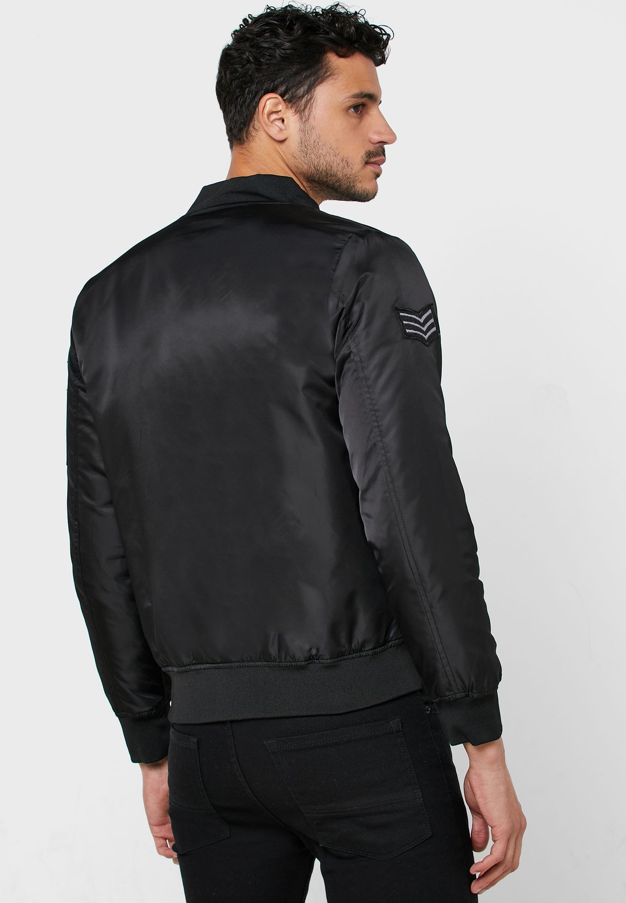 adidas originals badge bomber jacket black
