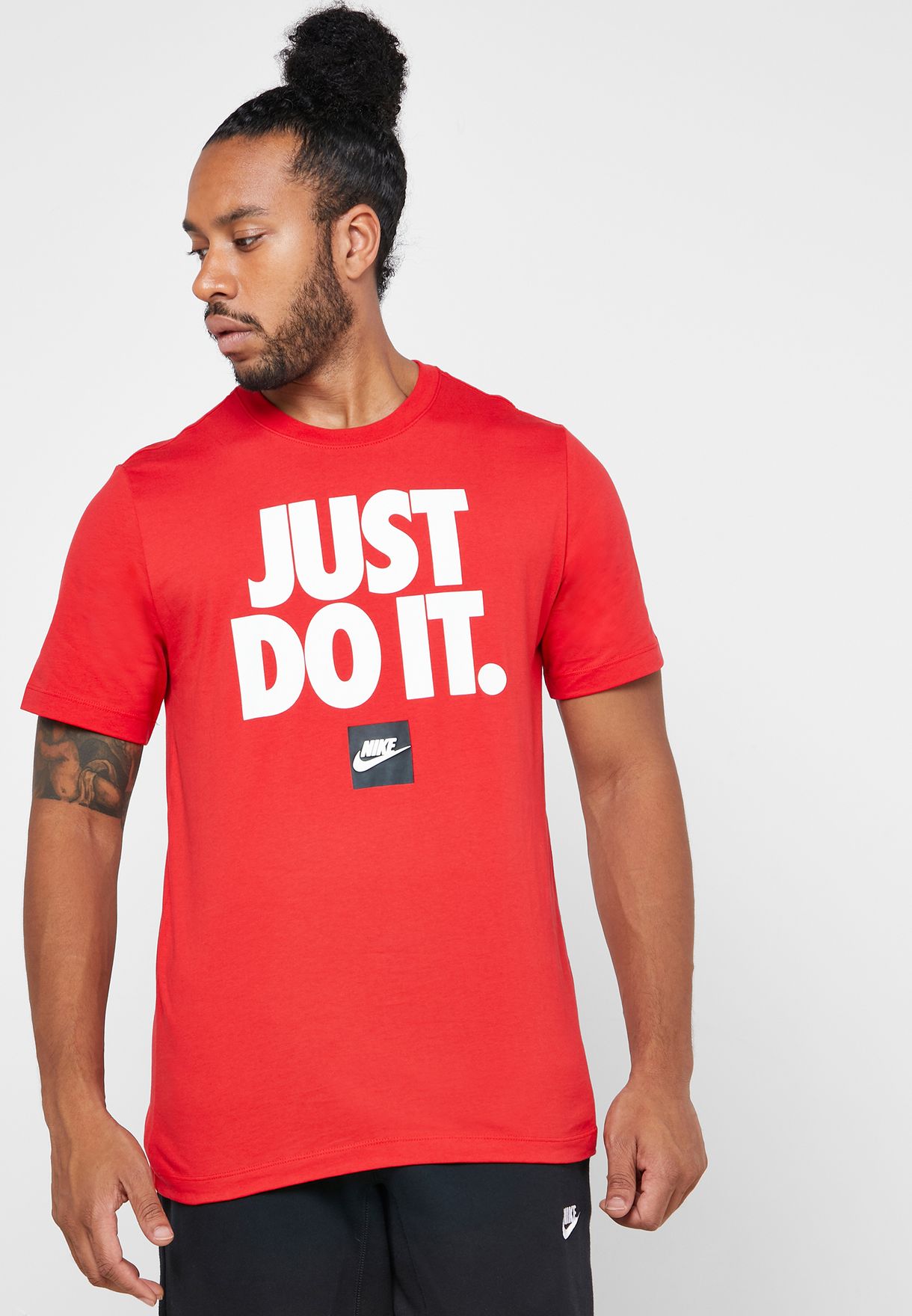 Buy Nike red NSW Just Do It T-Shirt for 