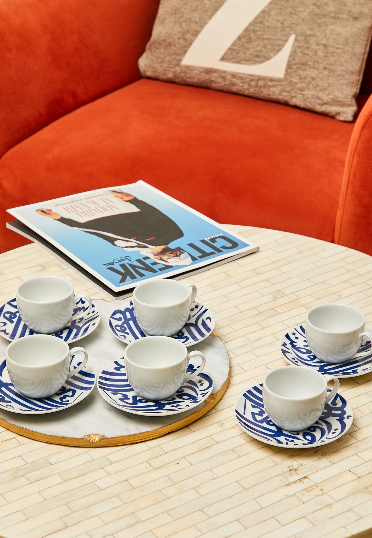 Royal Blue Set Of 6 Ghida Espresso Cups