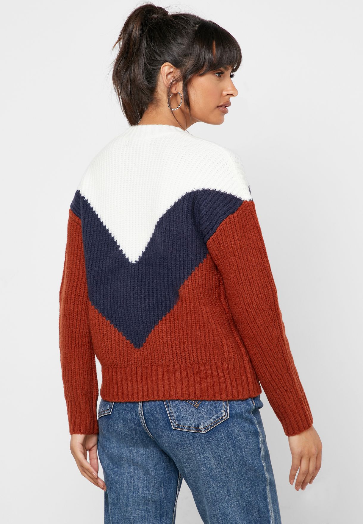 chevron knit sweater