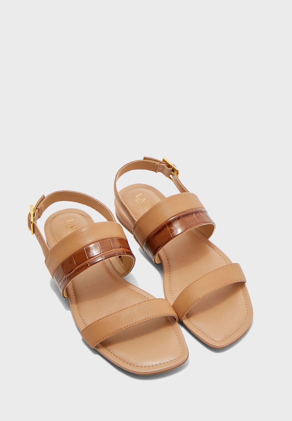 Buy Lauren Ralph Lauren brown Kristi Ankle Strap Flat Sandals for Women in  Muscat, Salalah