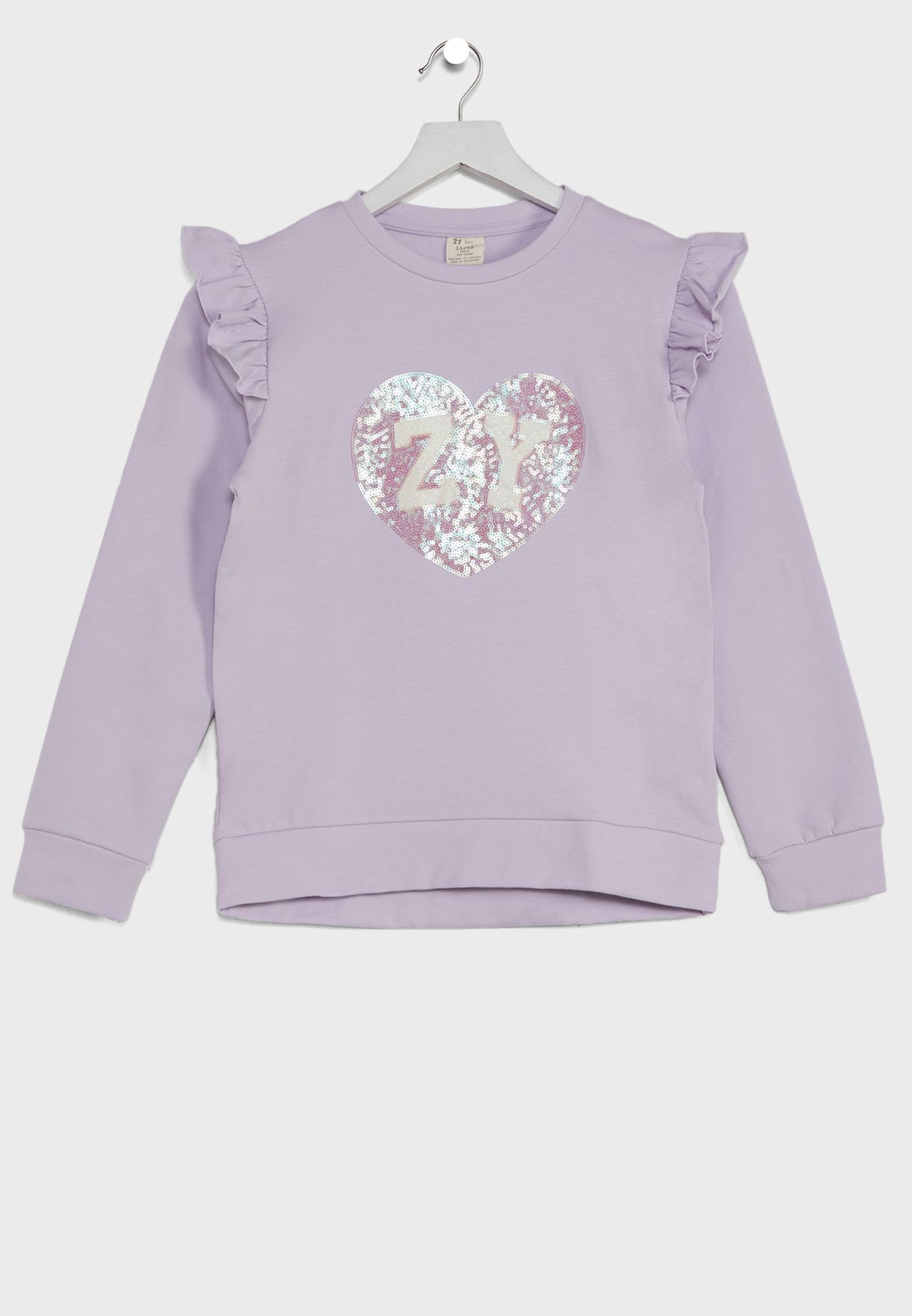 Kids Heart Print Sweatshirt