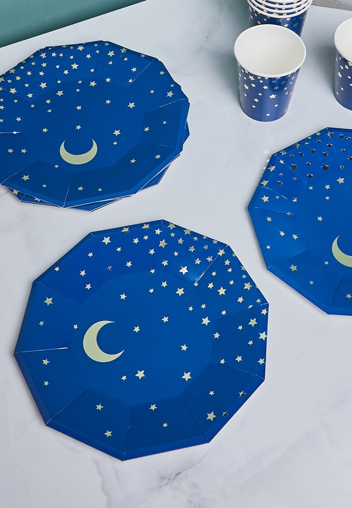 8 Pack Stars & Moon Plates